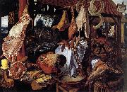 Pieter Aertsen Butcher s Stall oil